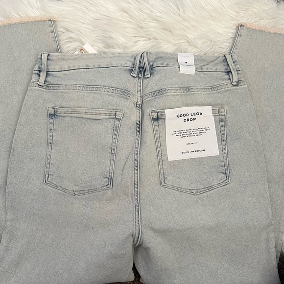 GOOD American Good Legs Crop Skinny Sculpting Jeans Frey Hem. - Picture 8 of 14